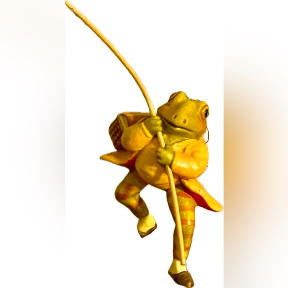Toriart Anri Italy Beatrix Potter Mr. Jeremy Fisher Frog 1980 Ornament Figure